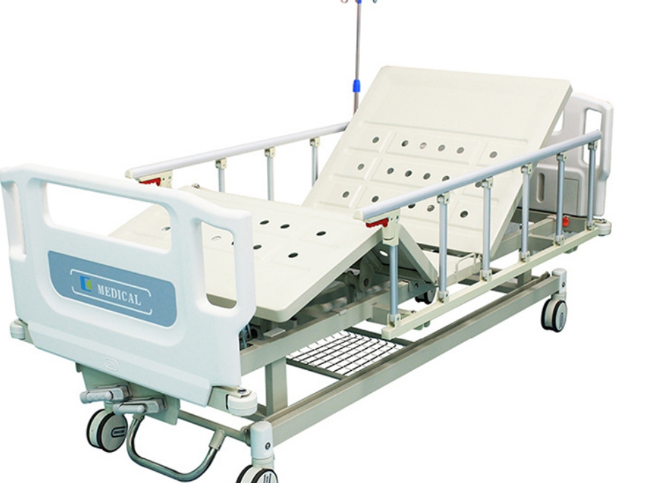 ABS hanging type bedside punching double-swing nursing bed (central control brake)