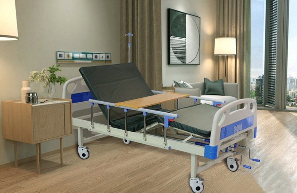 Double-shaking nursing bed